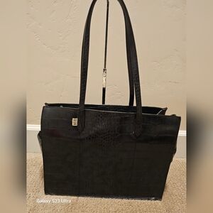 BEIS The Work Tote Black Croc Missing Crossbody Strap